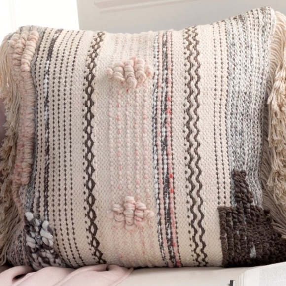 Lucretia Boho Fringe 20-inch Throw Pillow - Picture 2 of 3